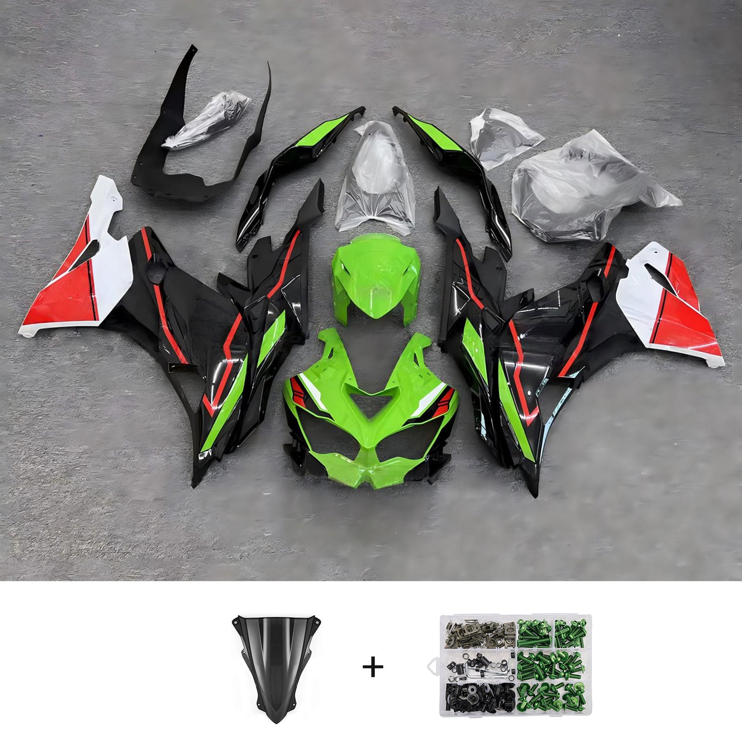 Kit carenatura iniezione adatto per Kawasaki Ninja ZX-25R ZX-4R ZX-4RR 2019-2026