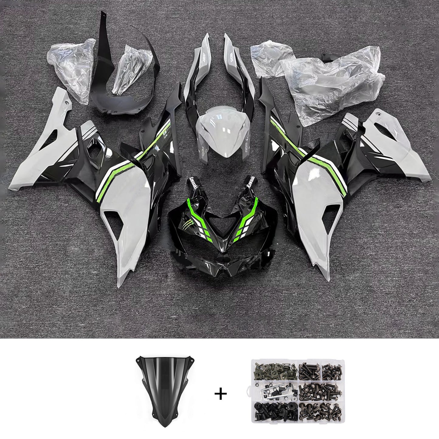 Kit carenatura iniezione adatto per Kawasaki Ninja ZX-25R ZX-4R ZX-4RR 2019-2026