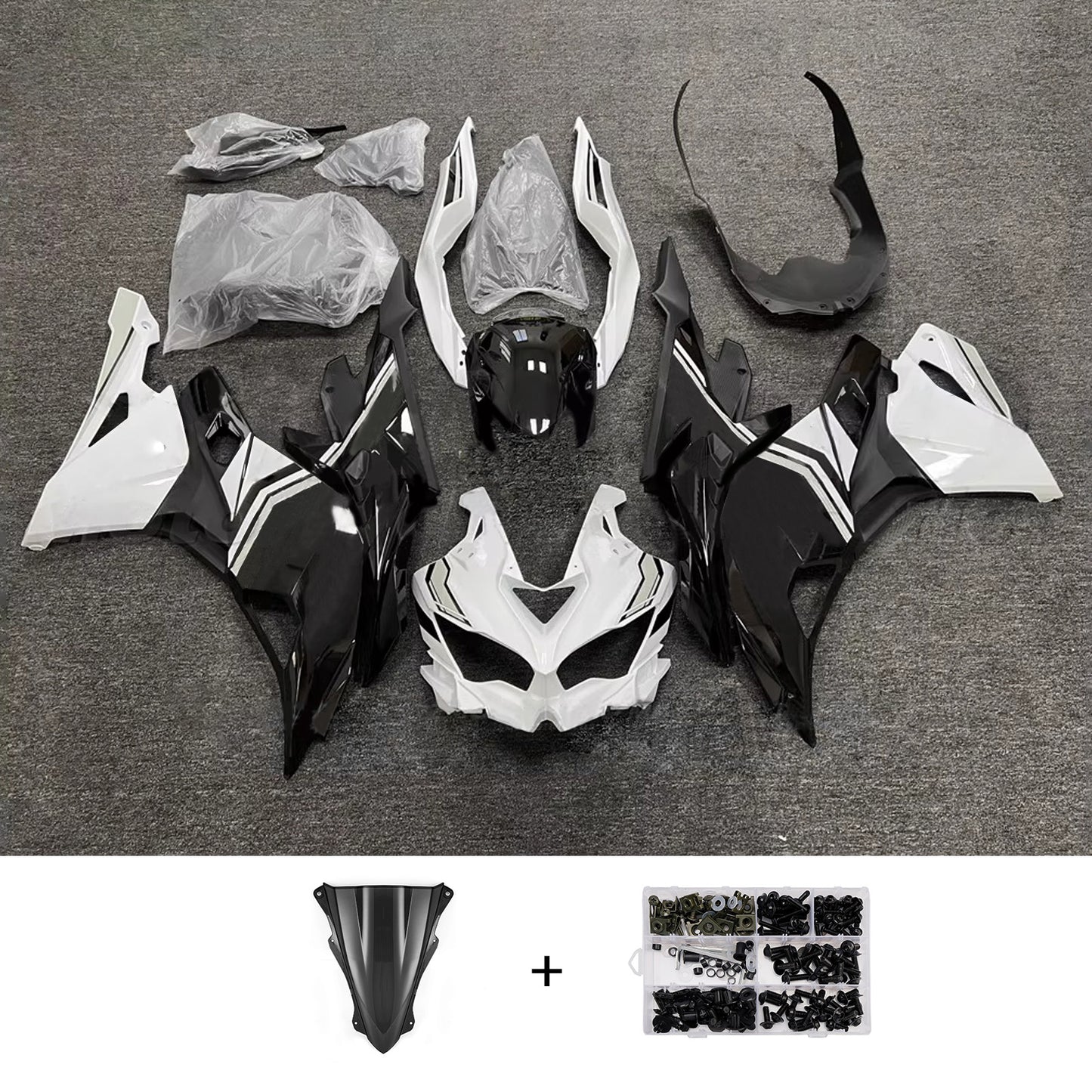 Kit carenatura iniezione adatto per Kawasaki Ninja ZX-25R ZX-4R ZX-4RR 2019-2026