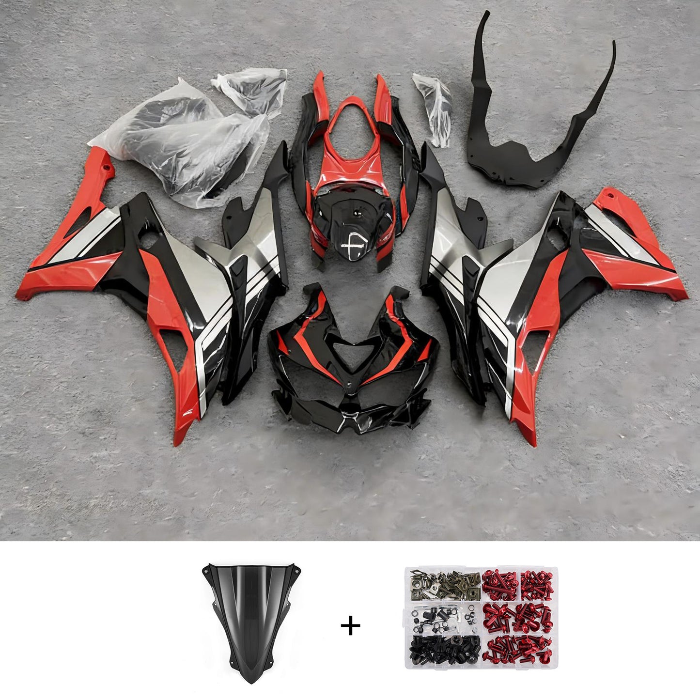 Kit carenatura iniezione adatto per Kawasaki Ninja ZX-25R ZX-4R ZX-4RR 2019-2026
