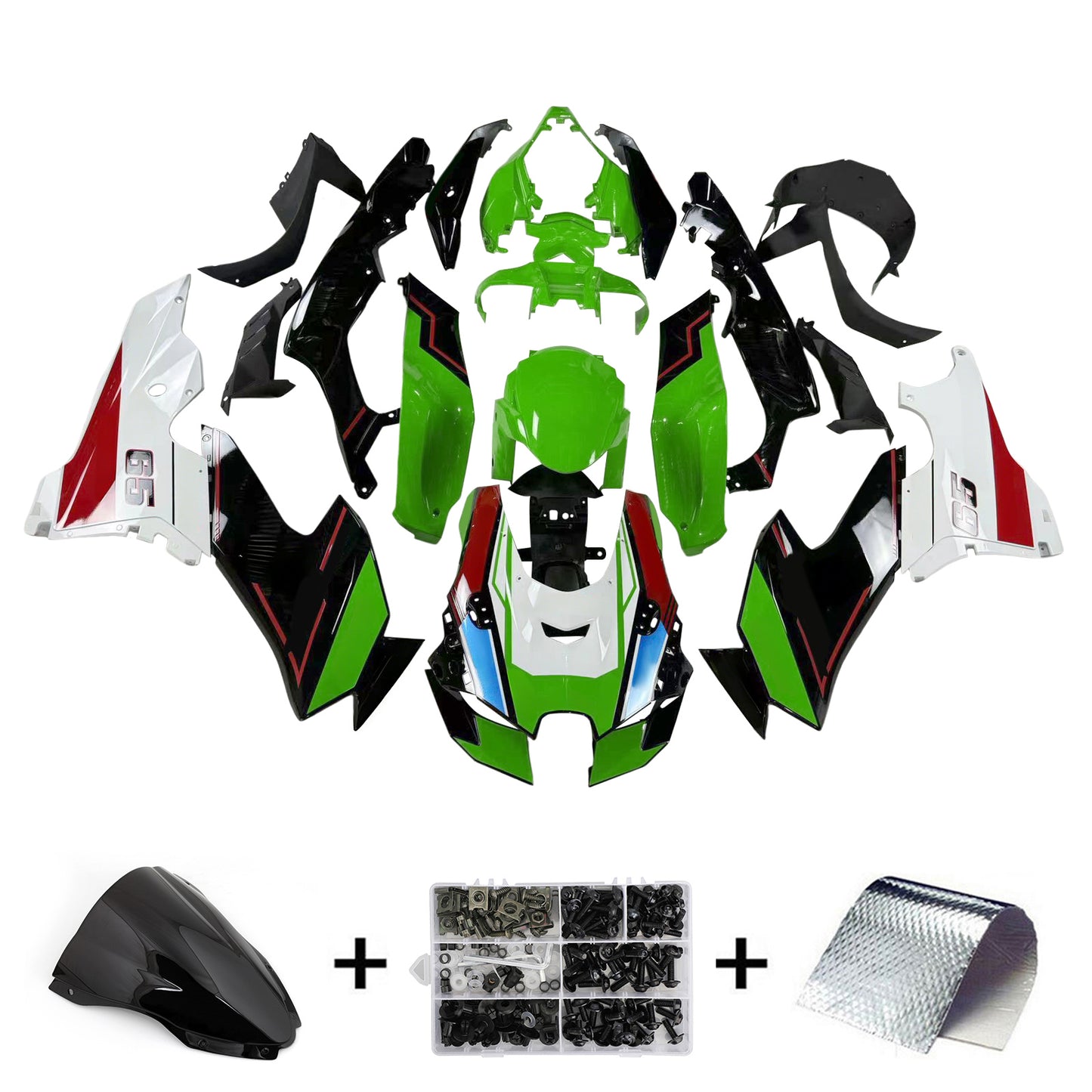 Amotopart Kawasaki ZX-10R ZX10RR 2021-2025 Kit carena Carrozzeria ABS