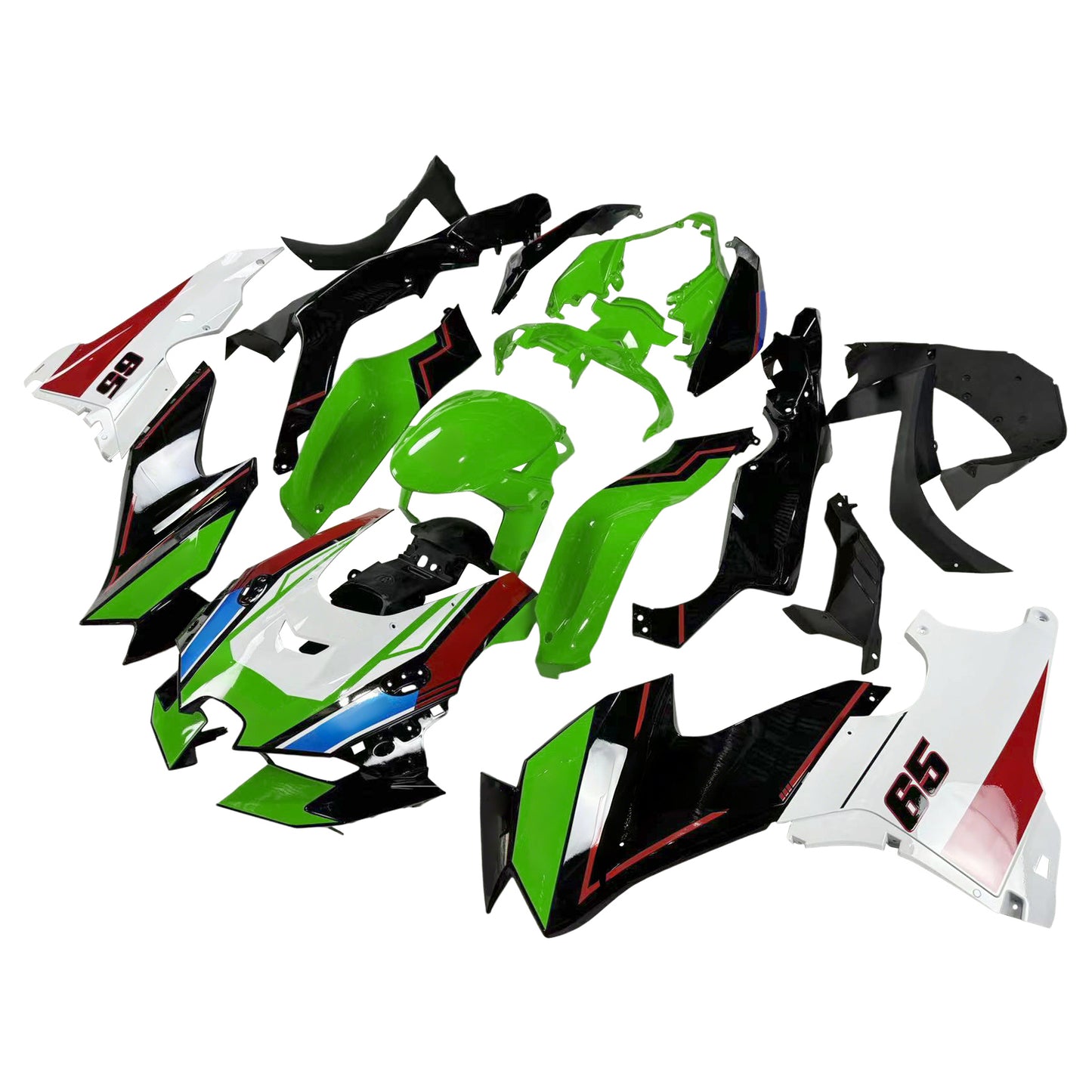 Amotopart Kawasaki ZX-10R ZX10RR 2021-2025 Kit carena Carrozzeria ABS