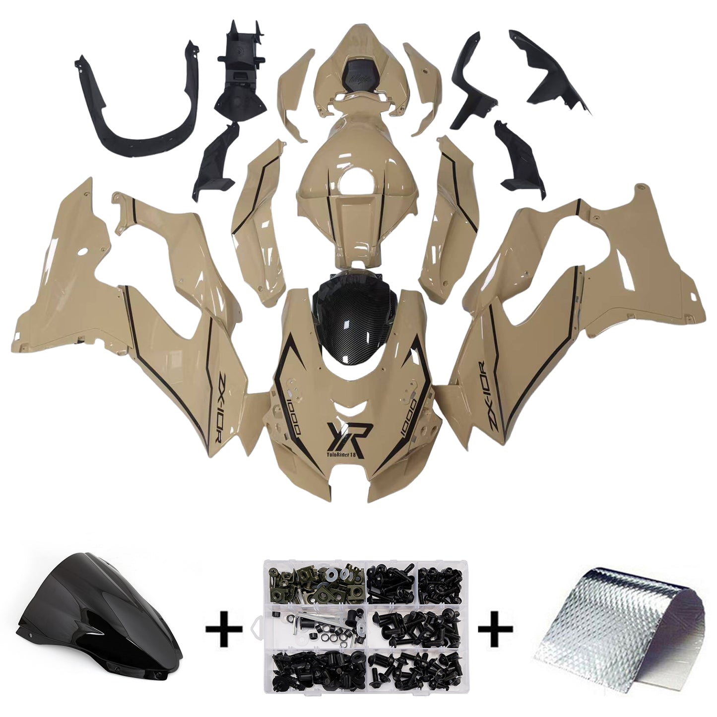 2021-2025 Kawasaki ZX-10R ZX-10RR Kit carenatura iniezione Carrozzeria ABS