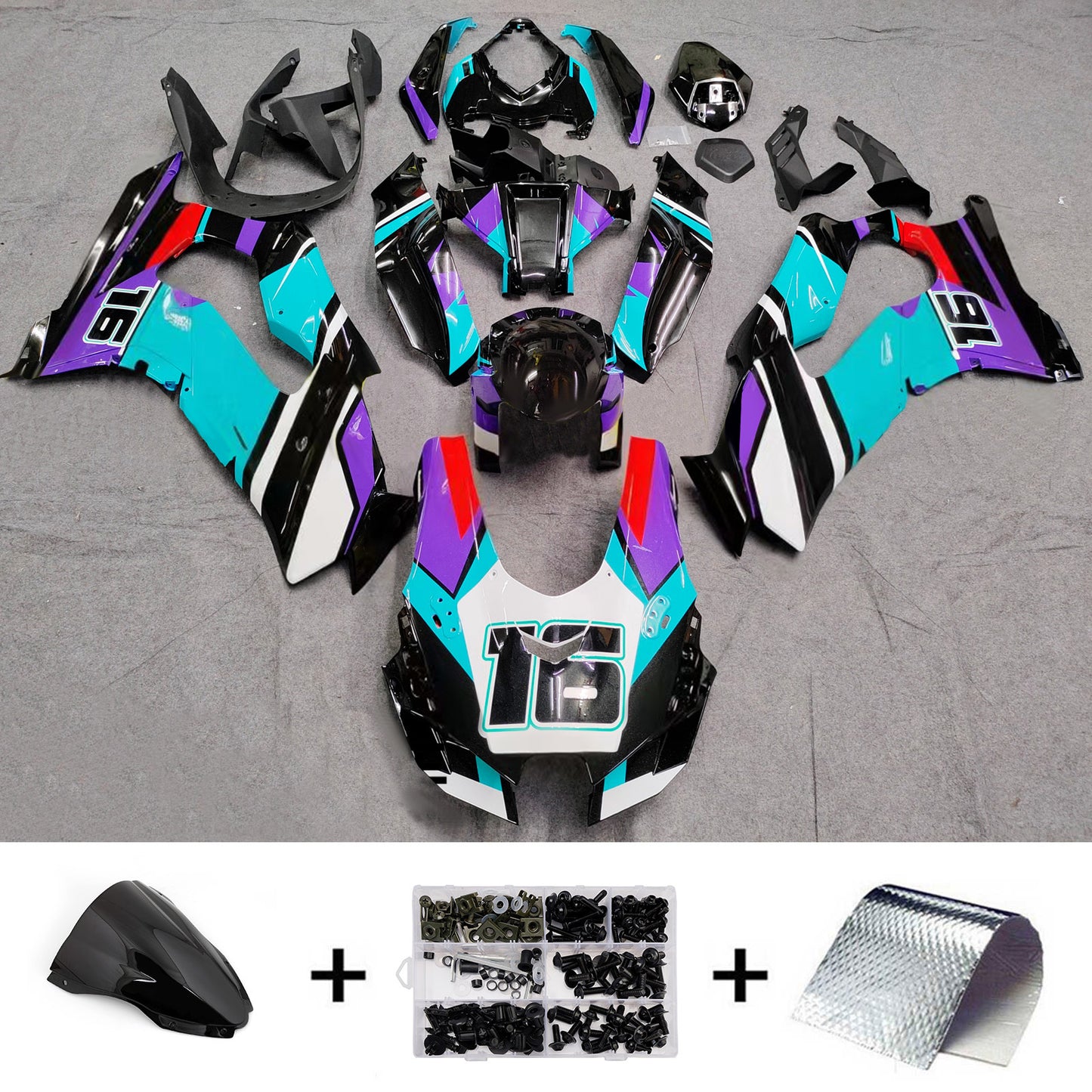 Kit carenatura iniezione ABS adatto per Kawasaki ZX-10R ZX-10RR 2021-2025
