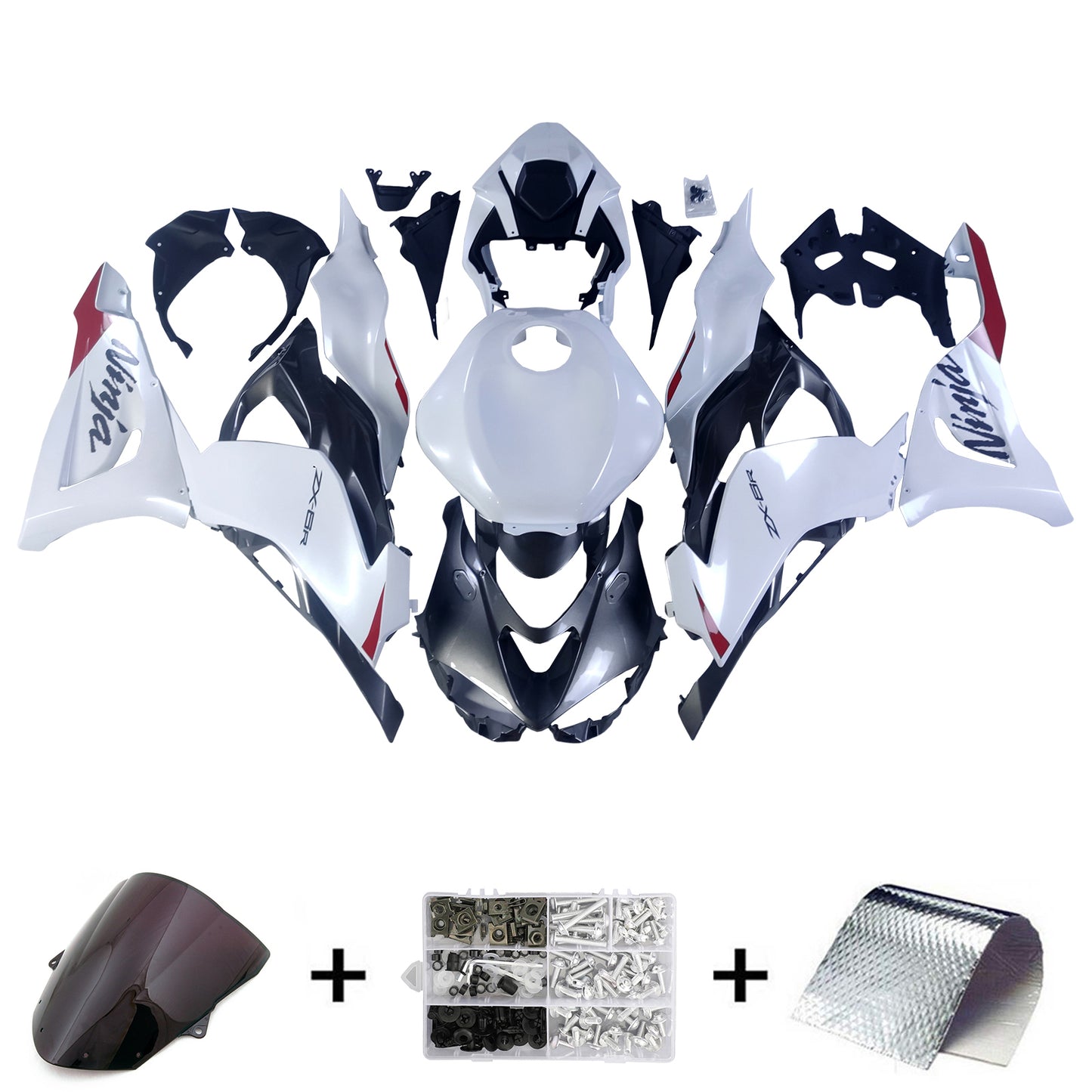 2024-2026 Kawasaki ZX-6R ZX6R Kit carena iniezione Carrozzeria plastica ABS