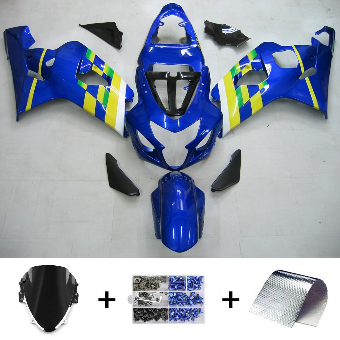 Amotopart 2004-2005 GSXR600750 SUZUKI CLADDING BLU KIT