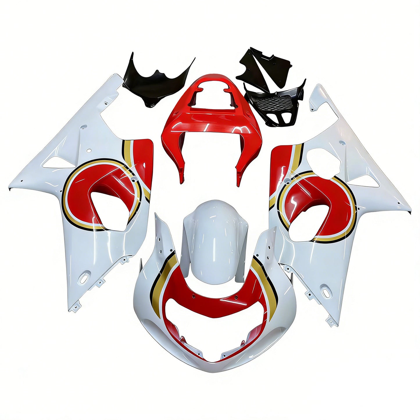 Carene 2000-2002 Suzuki GSXR 1000 White & Red Lucky Strike Racing Generic