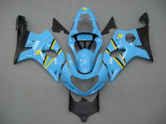 Amotopart 2000-2002 Suzuki GSXR1000 Cladding Multi Blue Kit