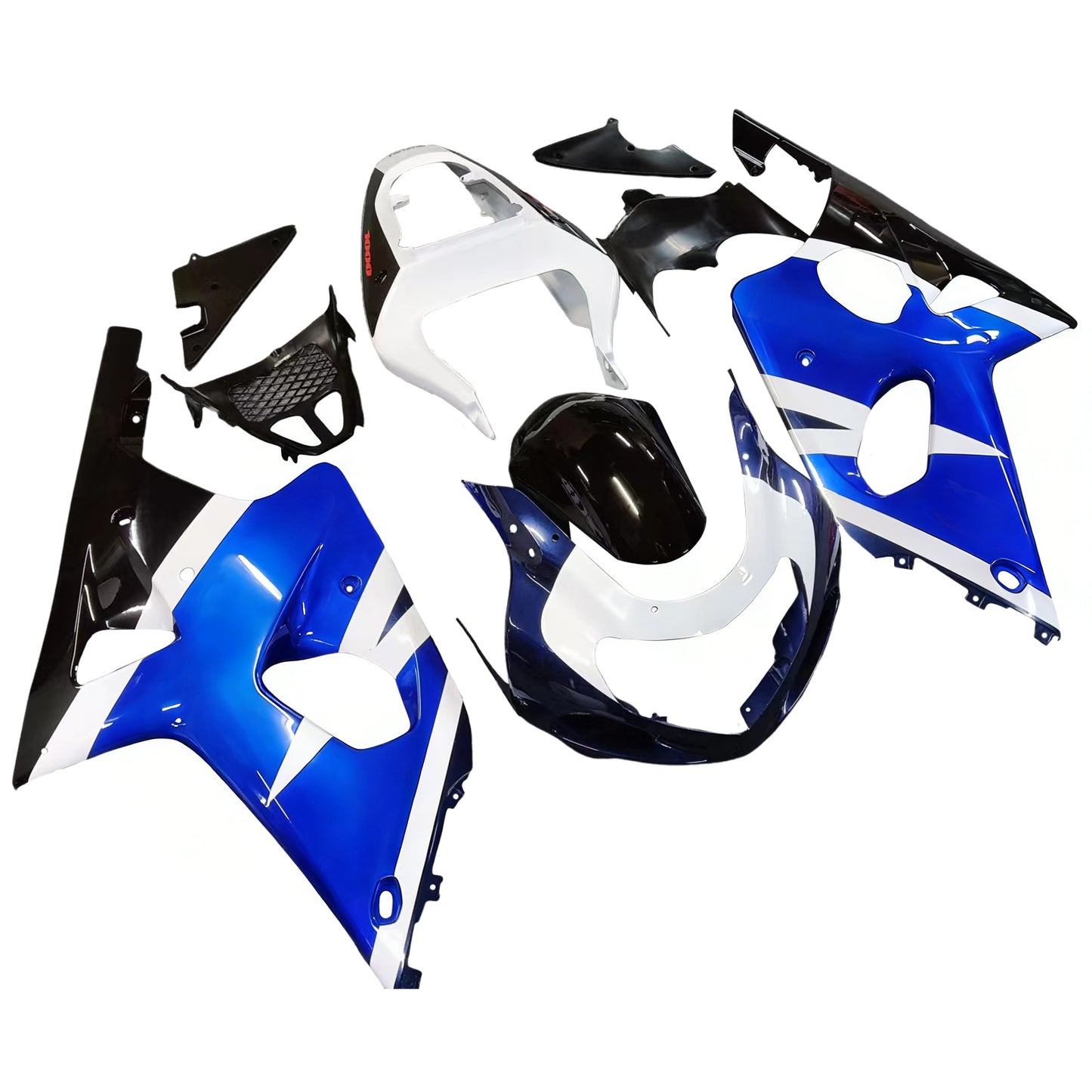 Carene 2000-2002 Suzuki GSXR 1000 Blu Bianco Nero GSXR Racing Generico