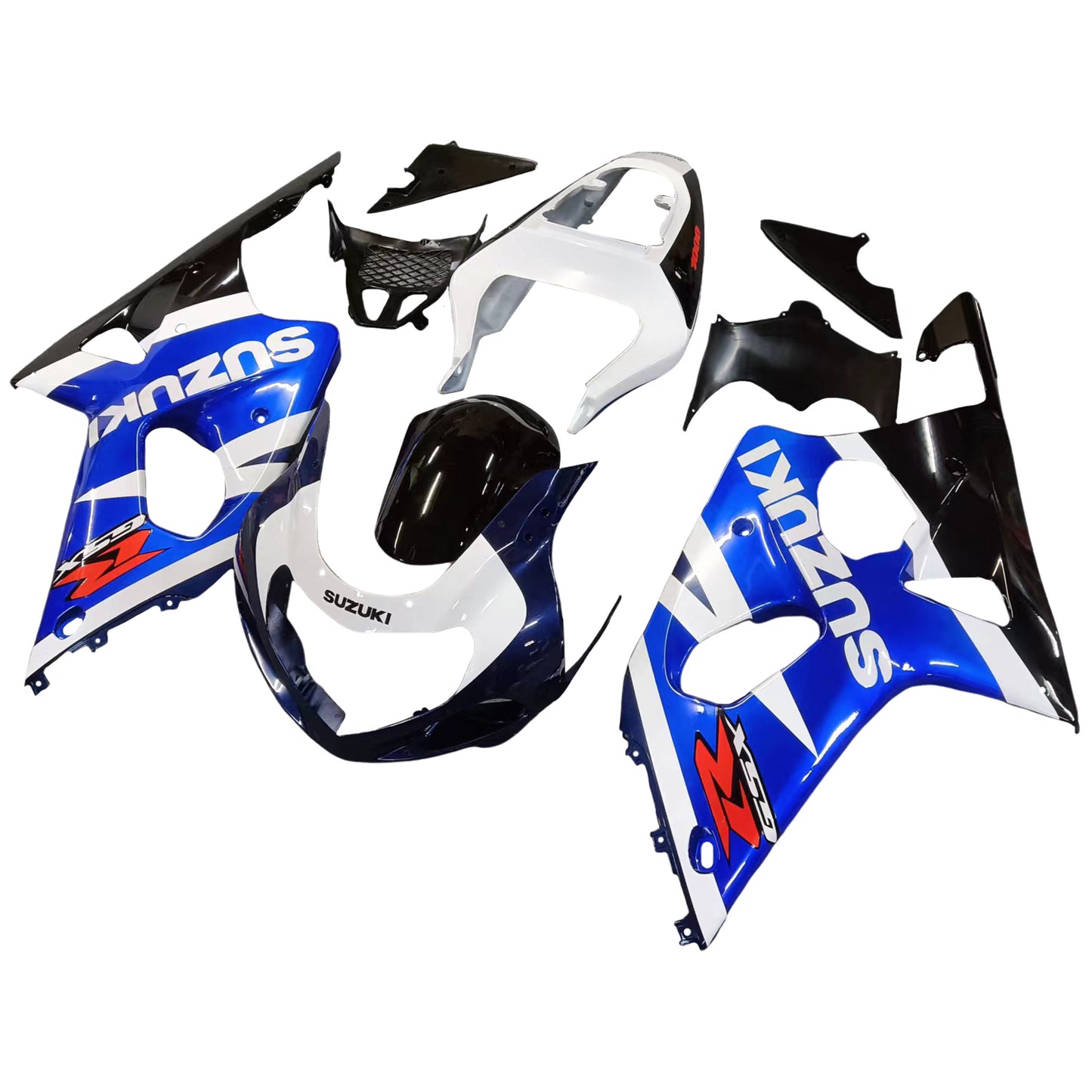 Carene 2000-2002 Suzuki GSXR 1000 Blu Bianco Nero GSXR Racing Generico
