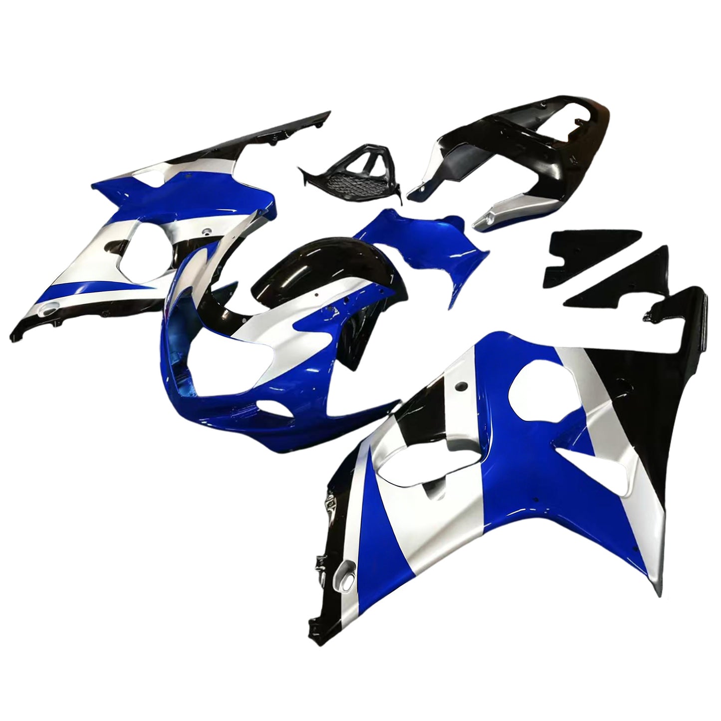 Amotopart 2000-2002 Suzuki GSXR1000 Cladding Blue & Sliver Kit