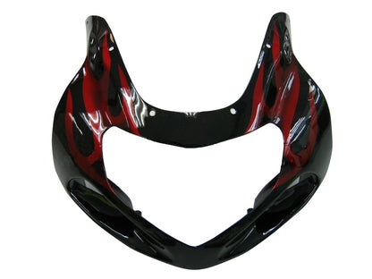 Carene 2000-2002 Suzuki GSXR 1000 Black & Red Flame Generic