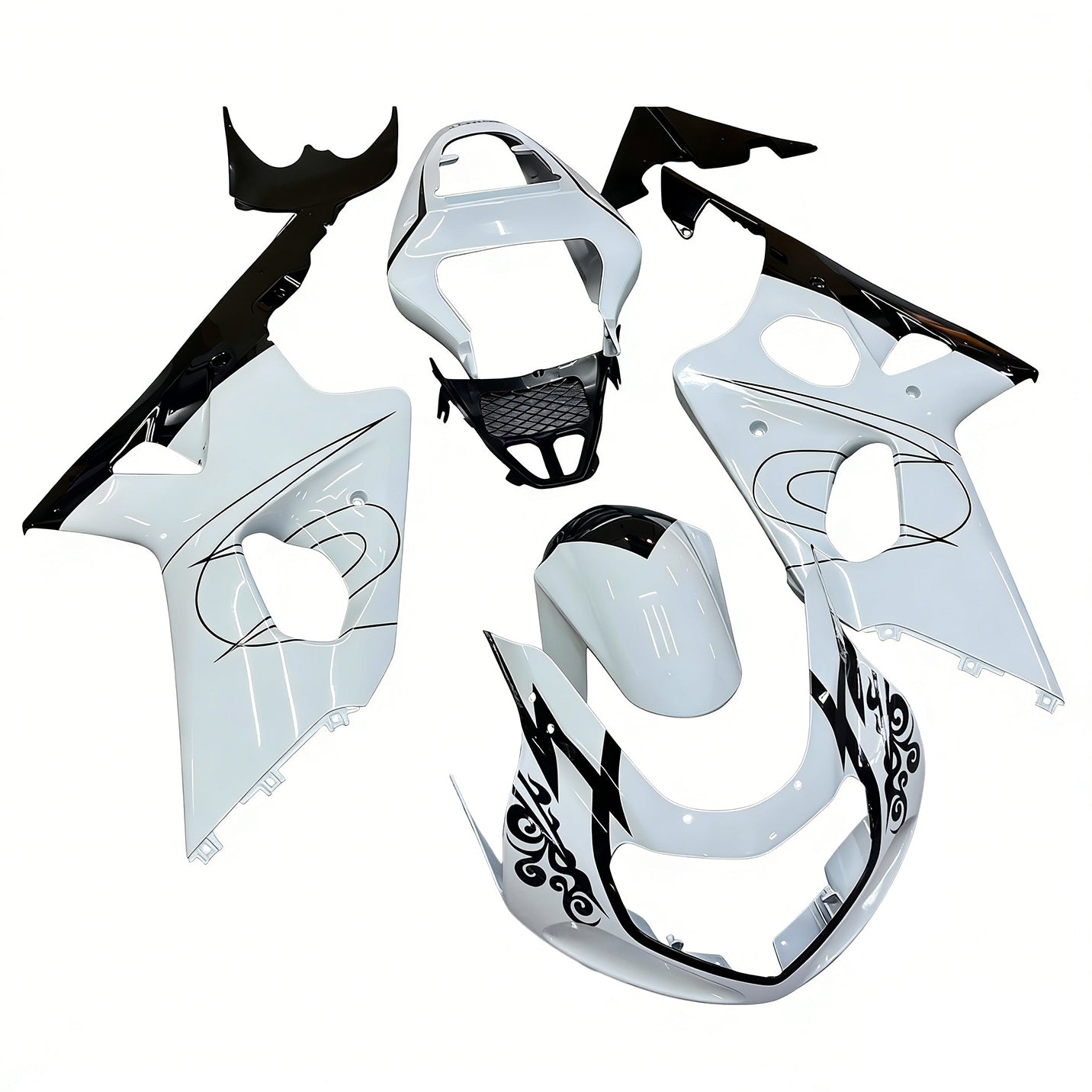Carene 2000-2002 Suzuki GSXR 1000 Bianco & Nero Corona Generic