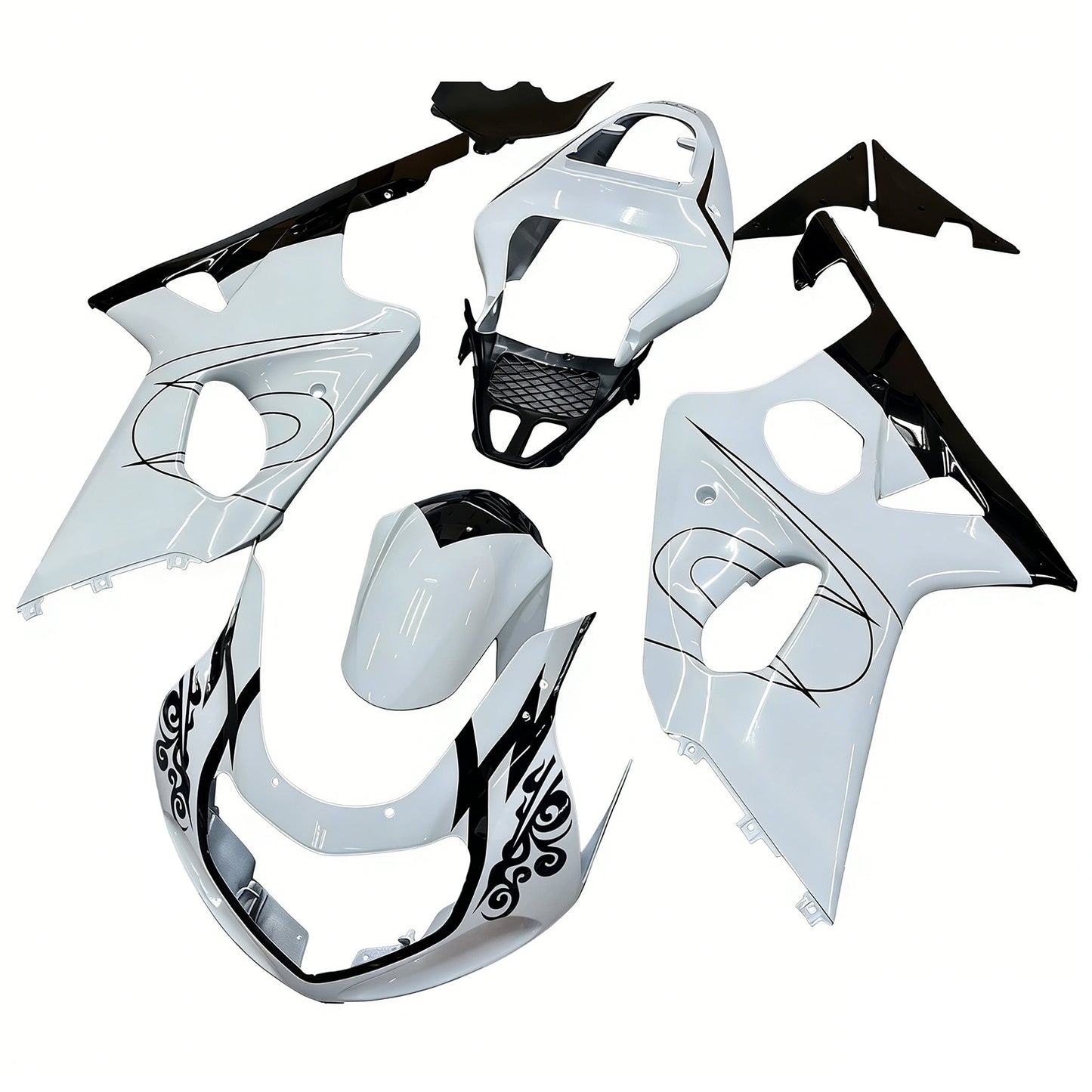 Carene 2000-2002 Suzuki GSXR 1000 Bianco & Nero Corona Generic