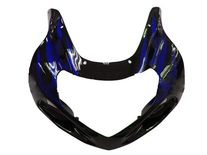 Amotopart 2000-2002 Suzuki GSXR1000 Cladding Black & Blue Flame Kit