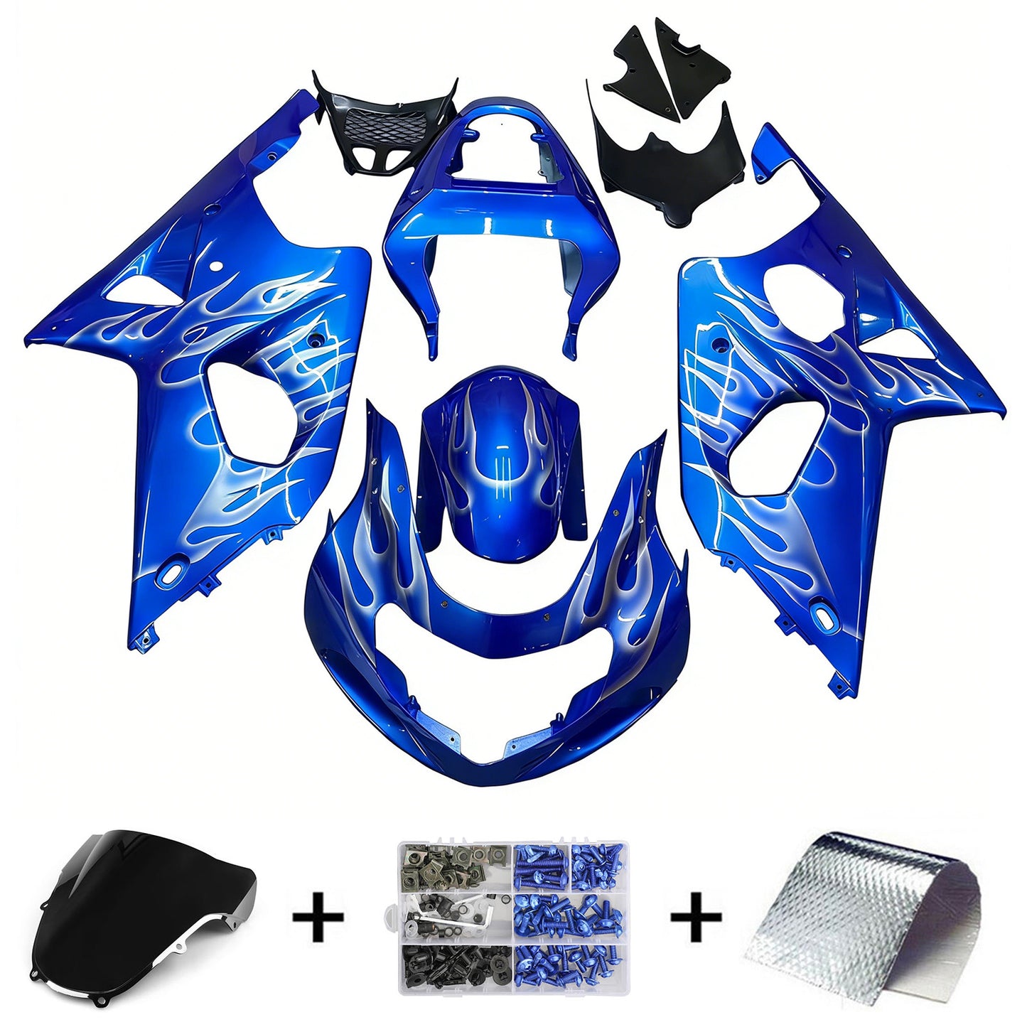 Amotopart Suzuki GSXR1000 2000-2002 K1 K2 Kit carena Carrozzeria Plastica ABS