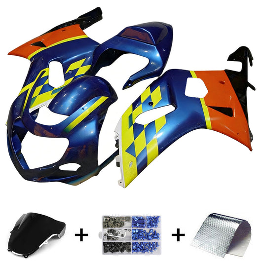 Amotopart Suzuki GSXR1000 2000-2002 K1 K2 Kit carena Carrozzeria Plastica ABS
