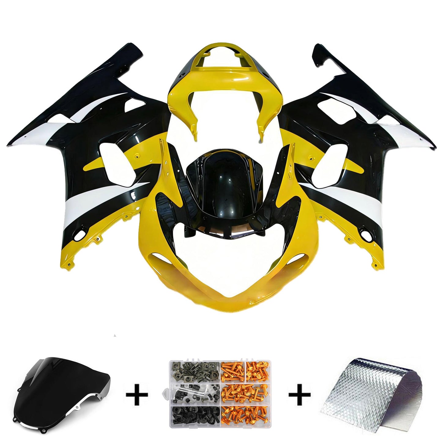 Amotopart Suzuki GSXR1000 2000-2002 K1 K2 Kit carena Carrozzeria Plastica ABS
