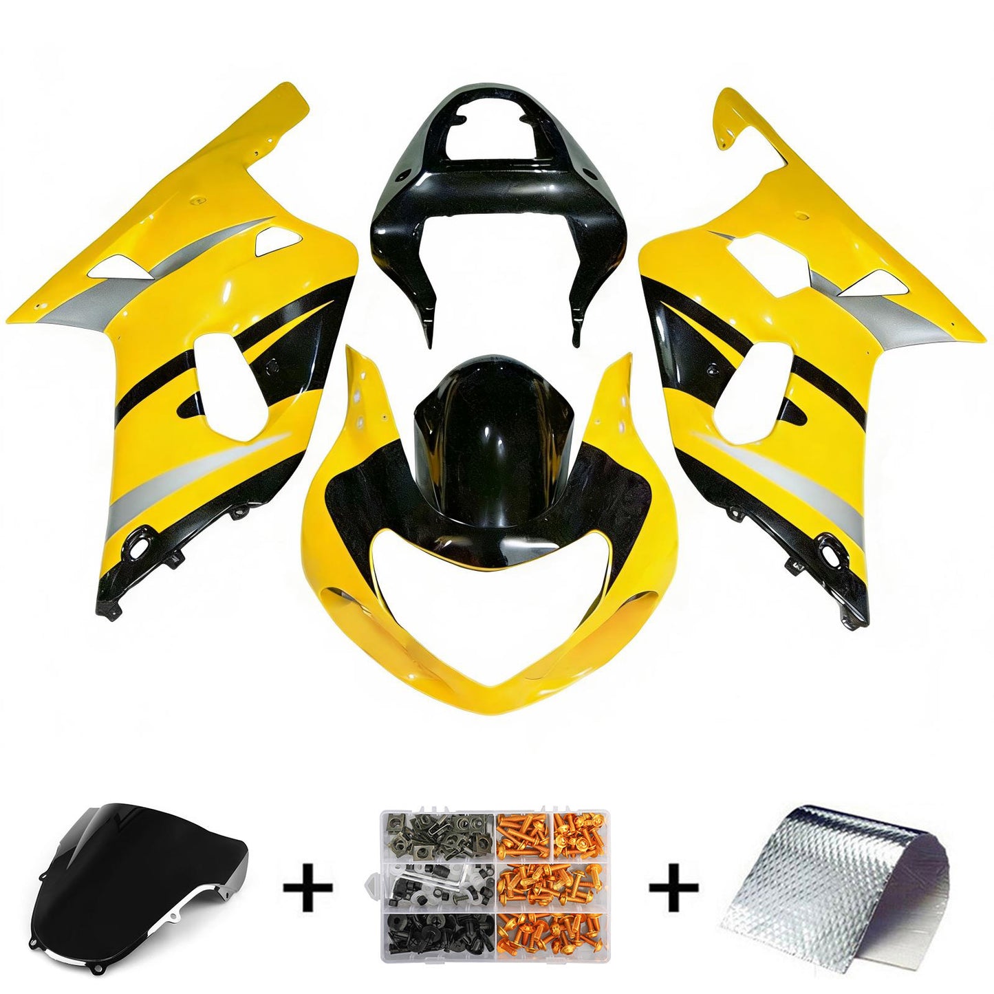 Amotopart Suzuki GSXR1000 2000-2002 K1 K2 Kit carena Carrozzeria Plastica ABS