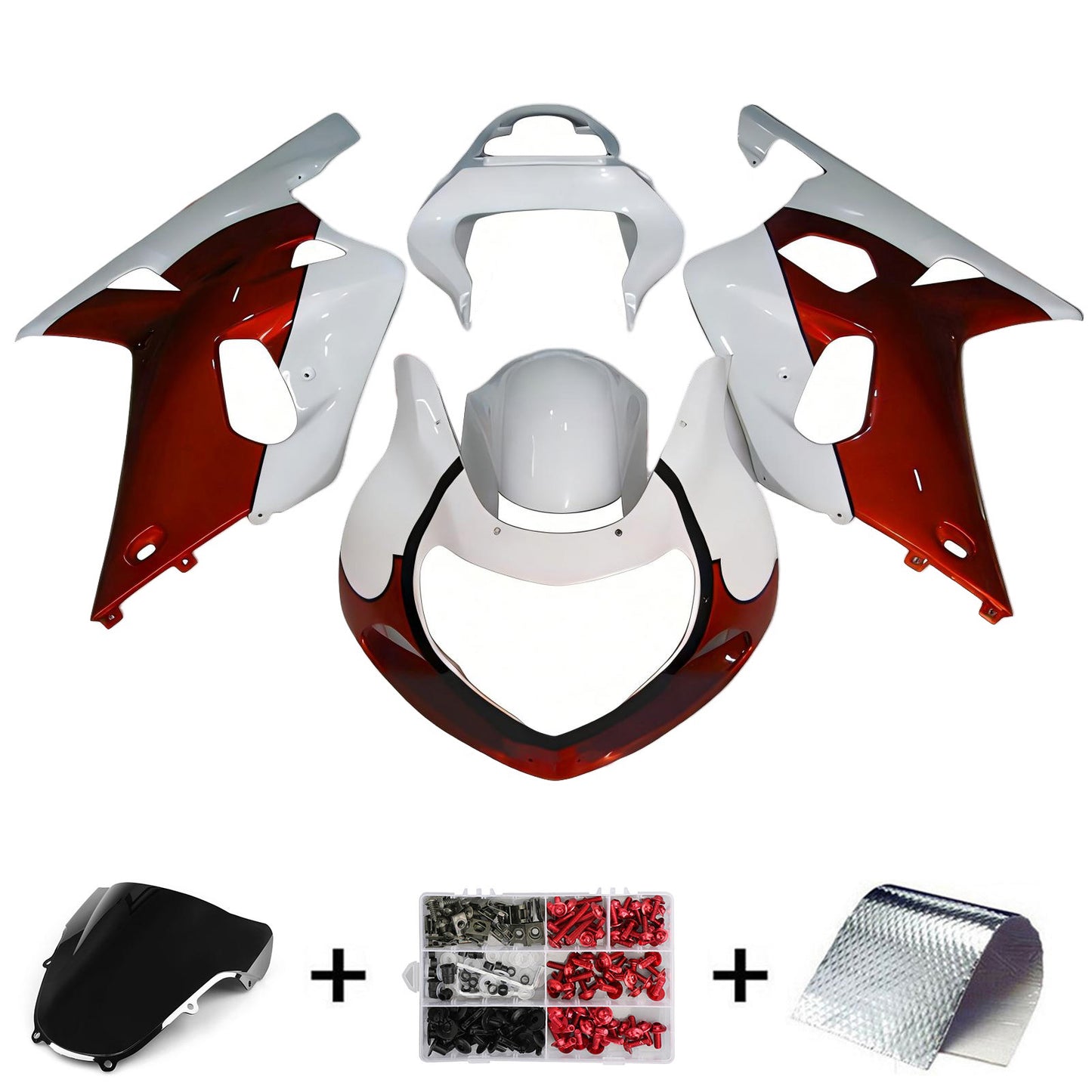 Amotopart Suzuki GSXR1000 2000-2002 K1 K2 Kit carena Carrozzeria Plastica ABS