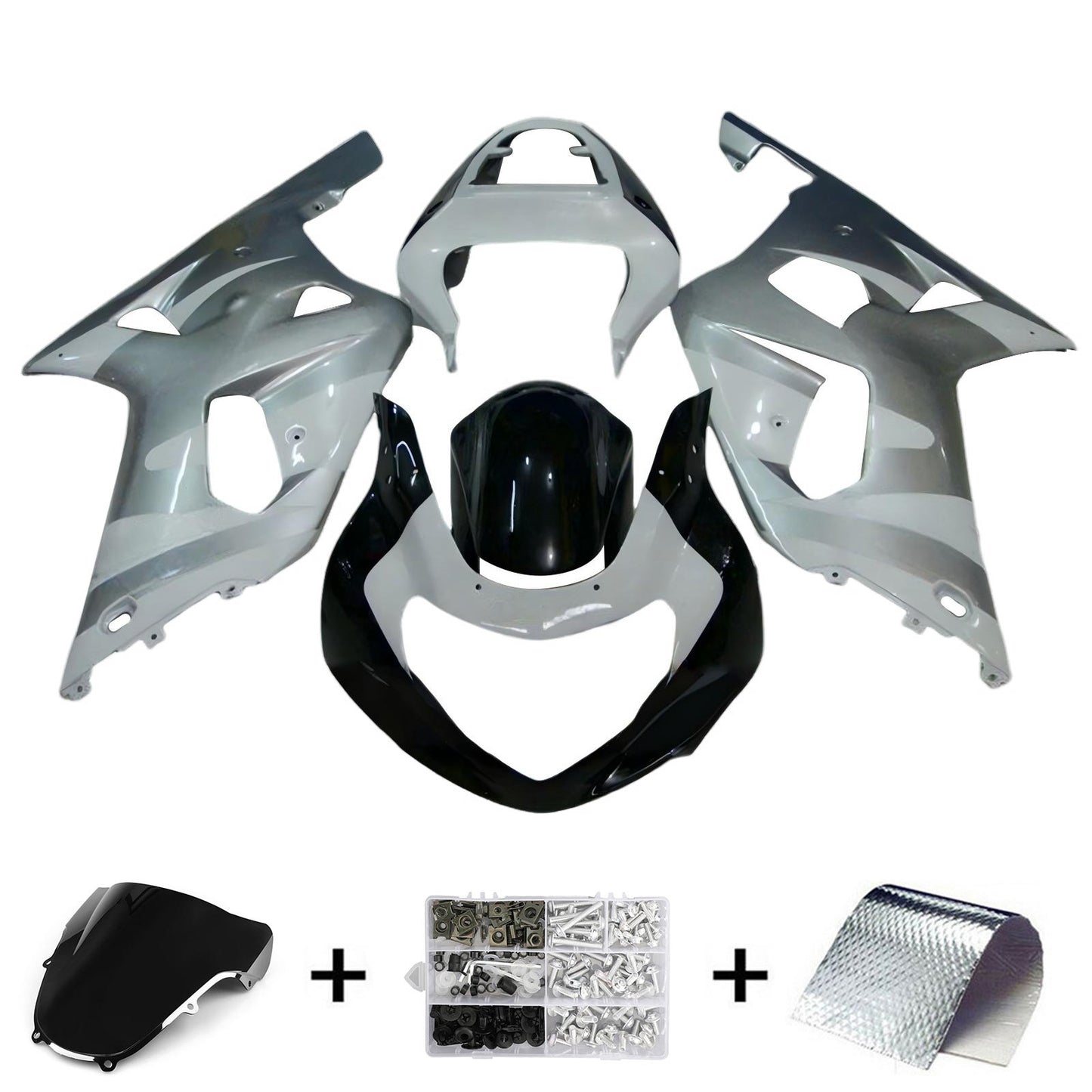 Amotopart Suzuki GSXR1000 2000-2002 K1 K2 Kit carena Carrozzeria Plastica ABS