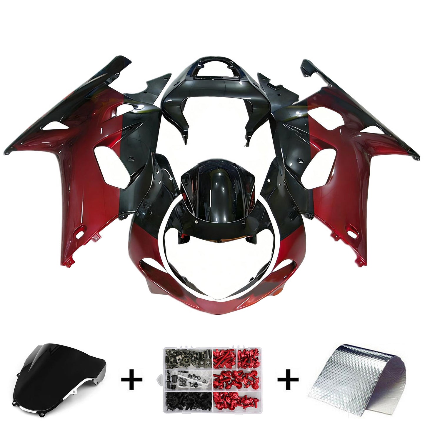 Amotopart Suzuki GSXR1000 2000-2002 K1 K2 Kit carena Carrozzeria Plastica ABS