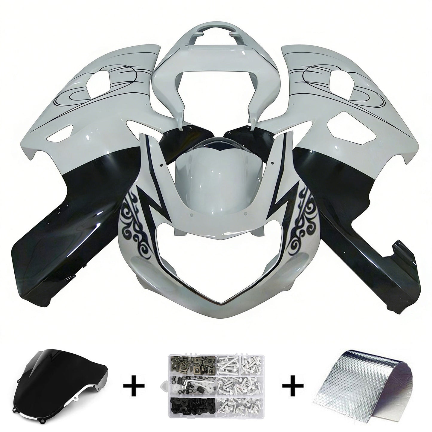 Amotopart Suzuki GSXR1000 2000-2002 K1 K2 Kit carena Carrozzeria Plastica ABS