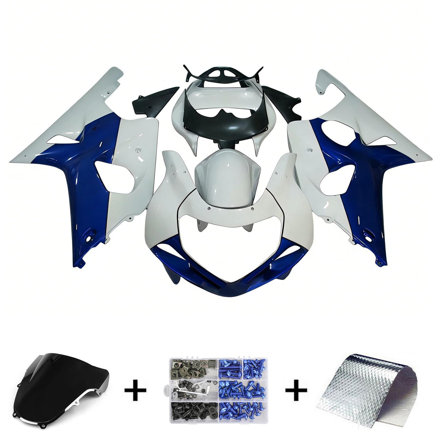 Amotopart Suzuki GSXR1000 2000-2002 K1 K2 Kit carena Carrozzeria Plastica ABS