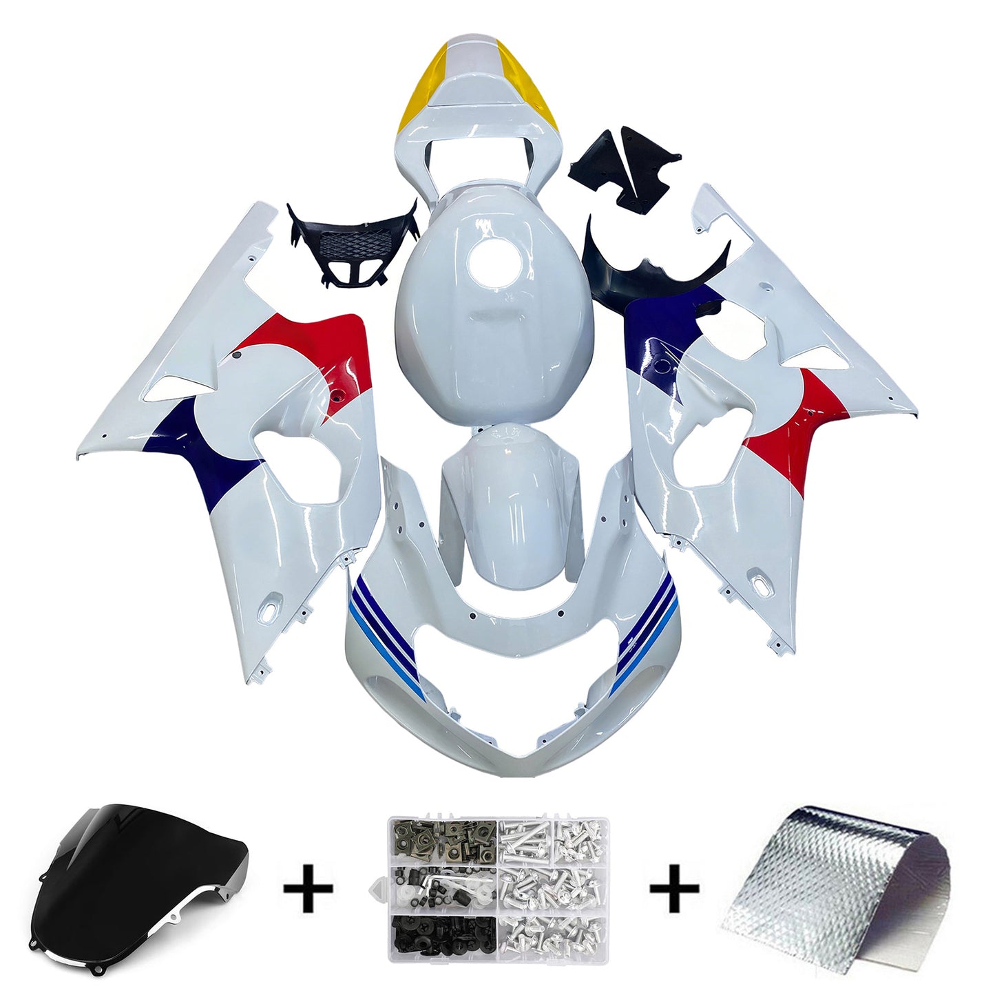 Amotopart Suzuki GSXR1000 2000-2002 K1 K2 Kit carena Carrozzeria Plastica ABS