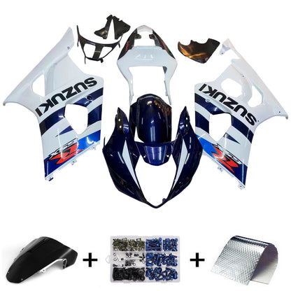 Carene 2003-2004 Suzuki GSXR 1000 Bianco &amp; Blu GSXR Racing Generico