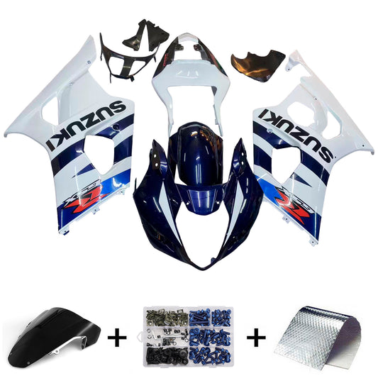 Carene 2003-2004 Suzuki GSXR 1000 Bianco &amp; Blu GSXR Racing Generico