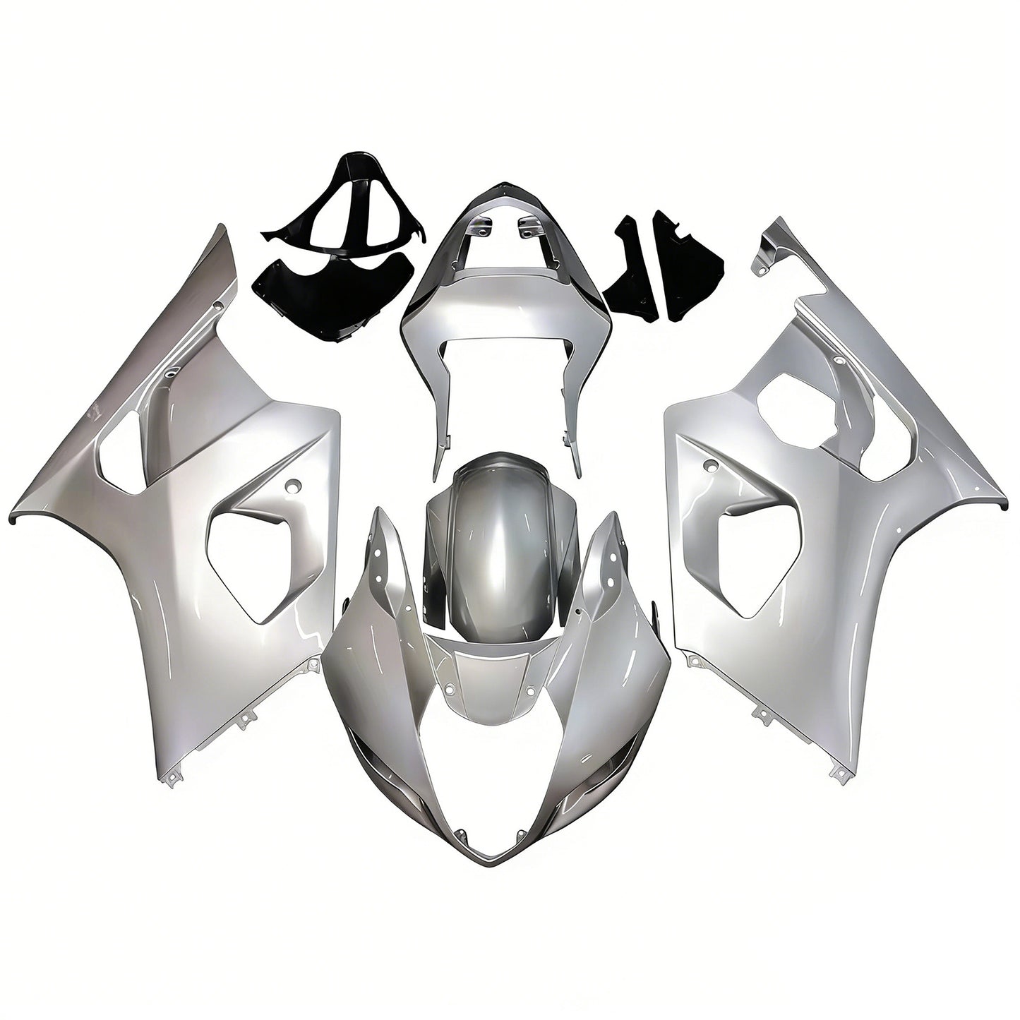 Per GSXR1000 2003-2004 Carrozzeria Carenatura ABS bianco Set plastica stampata ad iniezione Generico