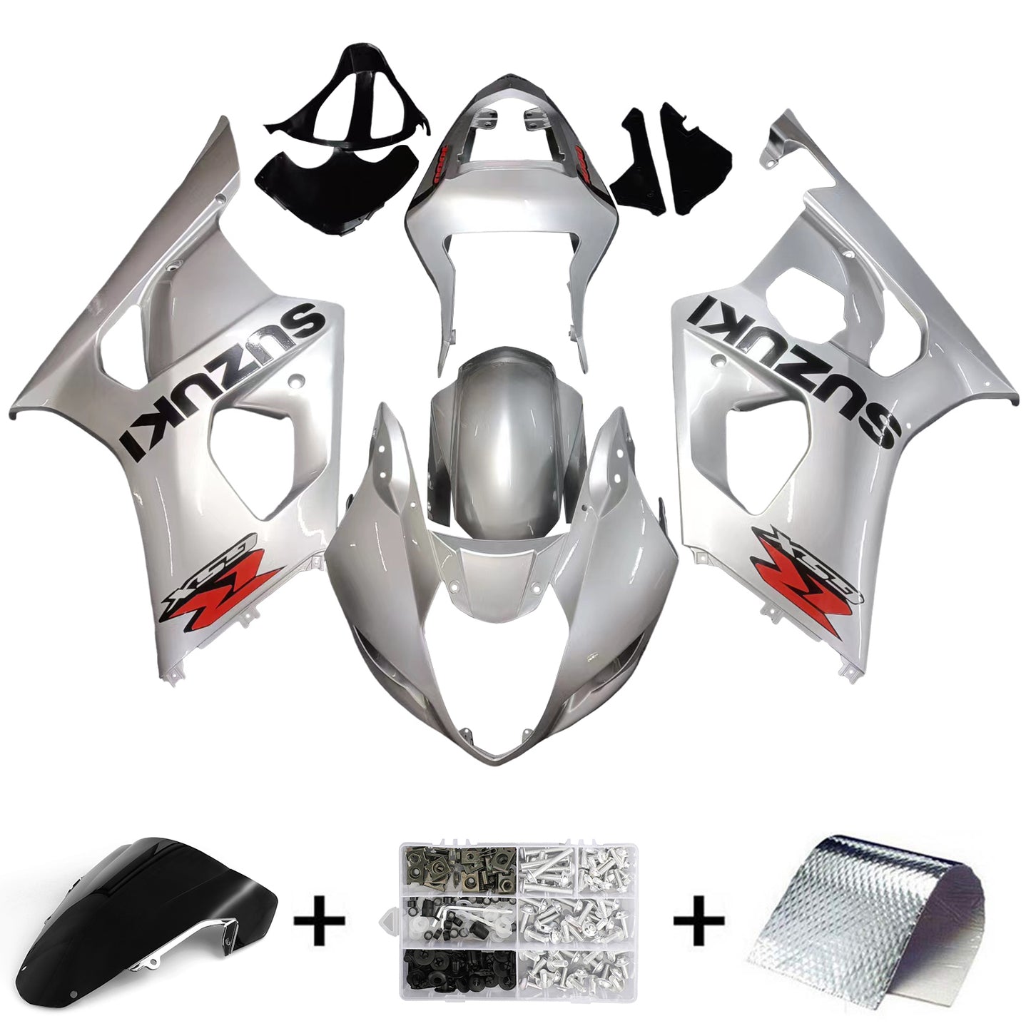 Carene 2003-2004 Suzuki GSXR 1000 Argento GSXR Generico