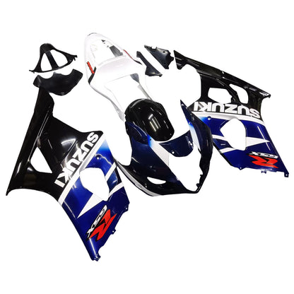 Amotopart 2003-2004 GSXR1000 Suzuki Cladding Black & Blue Kit