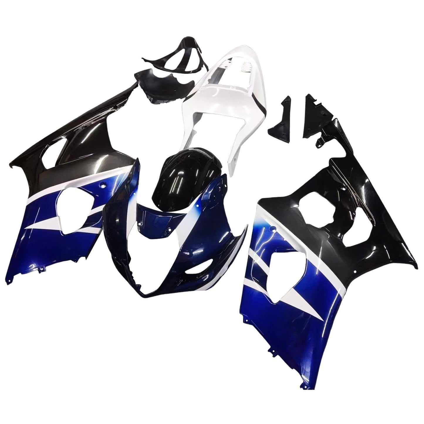Amotopart 2003-2004 Suzuki GSXR1000 Cladding Multi Blue & White Kit