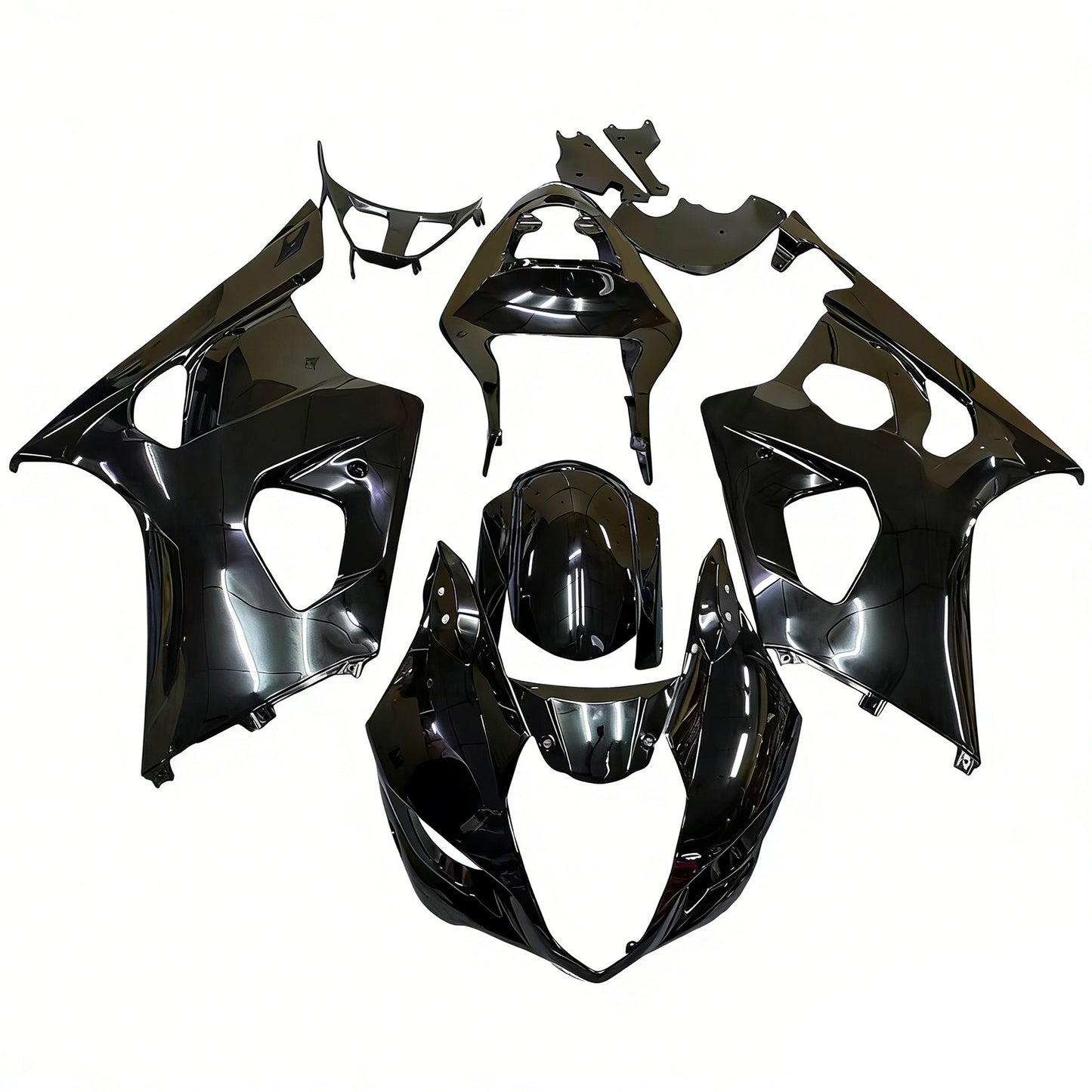 Per GSXR1000 2003-2004 Carenatura per carrozzeria Set di plastica stampata ad iniezione in ABS nero Generico