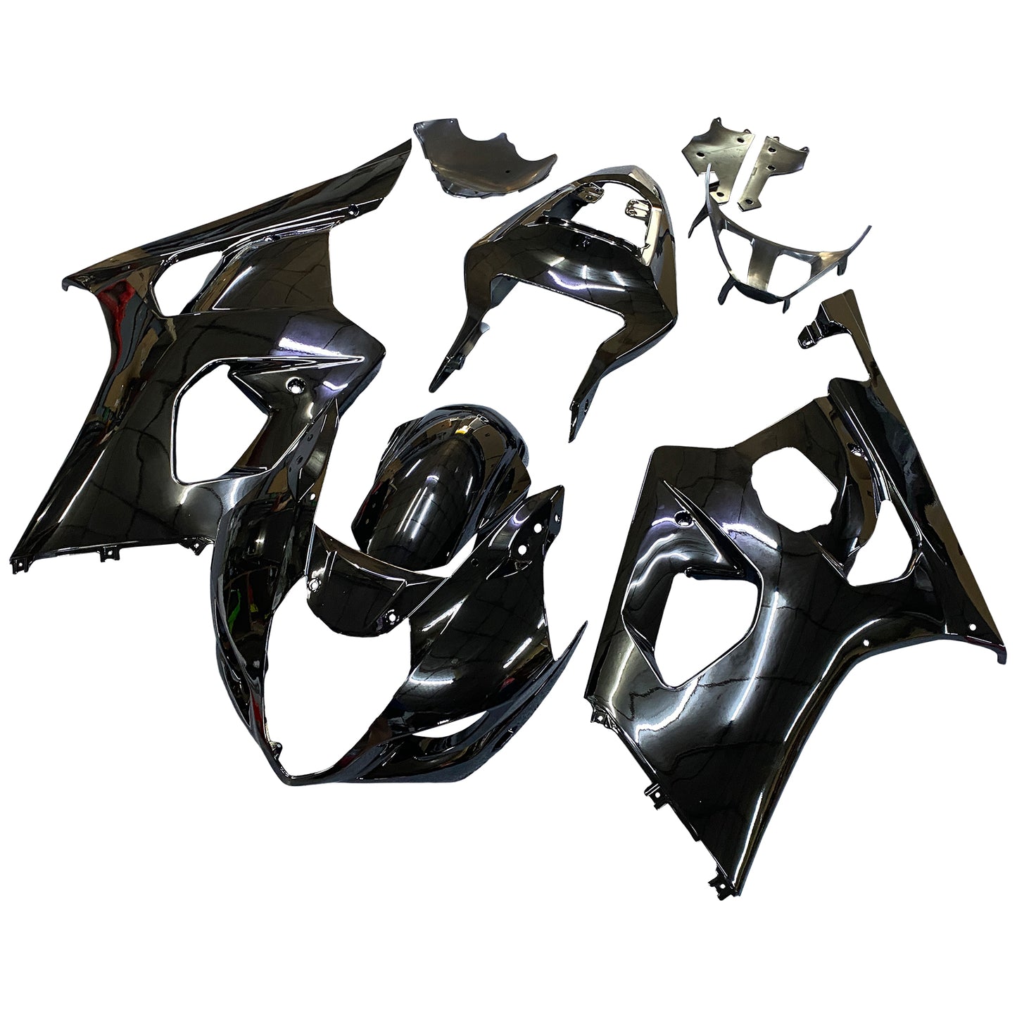 Carene 2003-2004 Suzuki GSXR 1000 All Black Suzuki Racing Generico