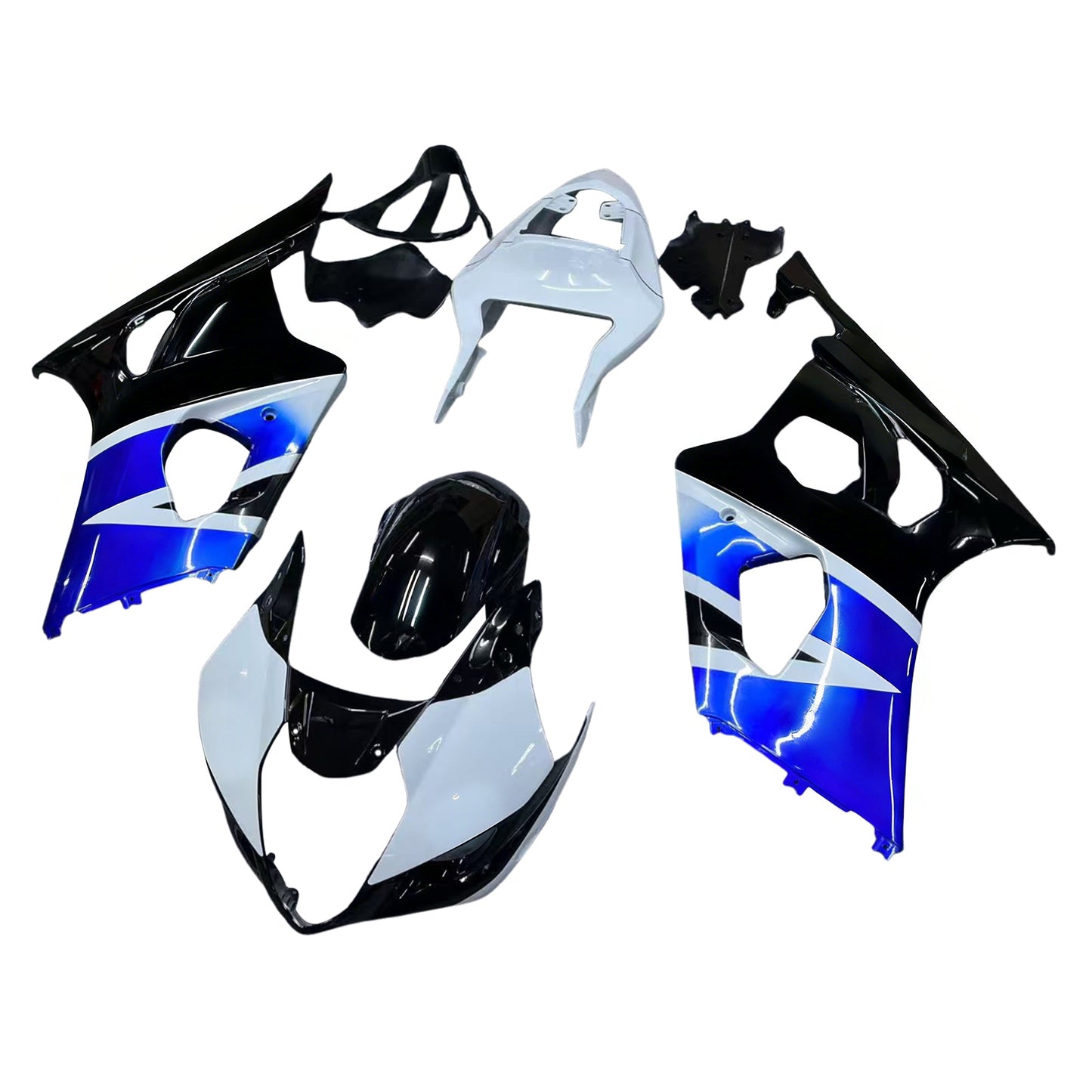 Amotopart 2003-2004 Suzuki GSXR1000 Cladding Multi White & Black Kit