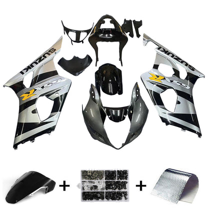 Amotopart 2003-2004 Suzuki GSXR1000 Cladding Black & Grey Kit