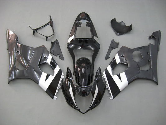 Carene 2003-2004 Suzuki GSXR 1000 Nero &amp; Bianco GSXR Racing Generico