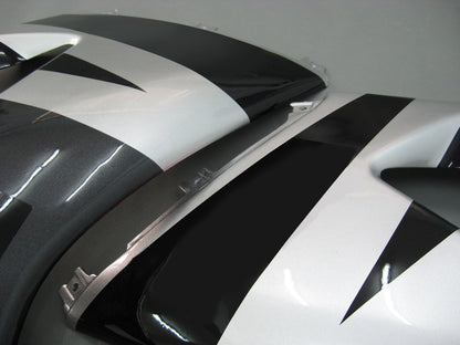 Carene 2003-2004 Suzuki GSXR 1000 Nero &amp; Bianco GSXR Racing Generico