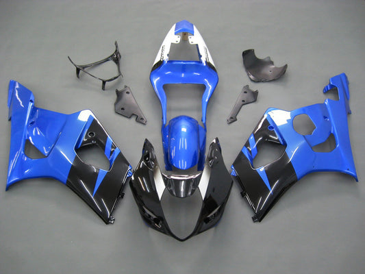 Amotopart 2003-2004 Suzuki GSXR1000 Cladding Black & Blue Kit
