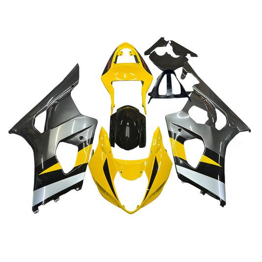 Amotopart 2003-2004 Suzuki GSXR1000 Cladding Yellow & Black Kit