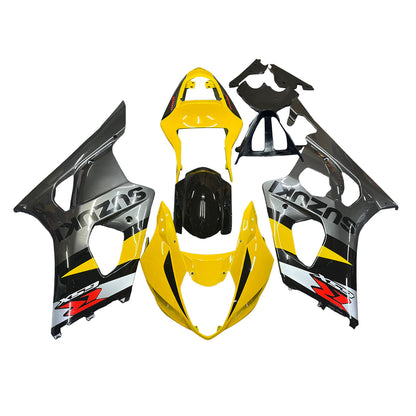 Amotopart 2003-2004 Suzuki GSXR1000 Cladding Yellow & Black Kit