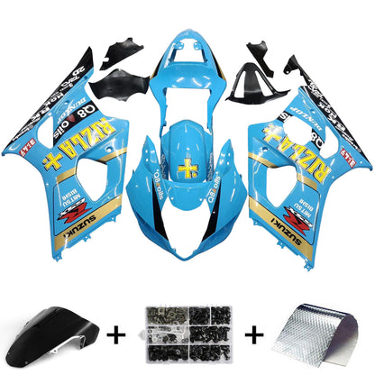 Amotopart 2003-2004 Suzuki GSXR1000 Cladding Multi Blue Kit