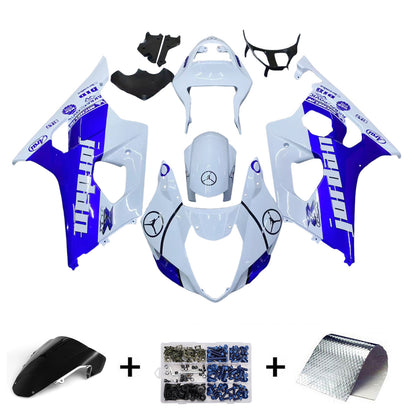 Amotopart 2003-2004 Suzuki GSXR1000 Cladding Blue & White Kit