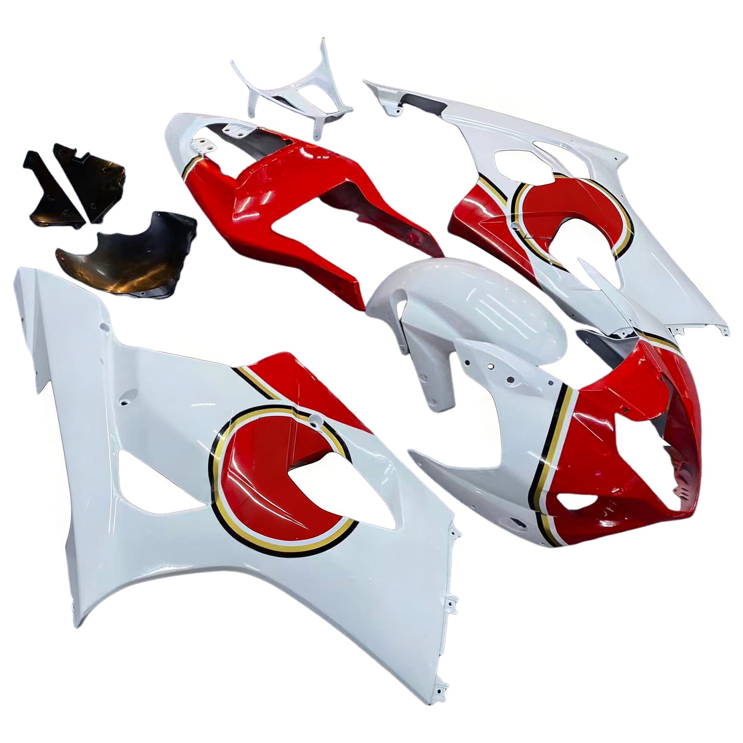 Carene 2003-2004 Suzuki GSXR 1000 Bianco e Rosso Lucky Strike Generic