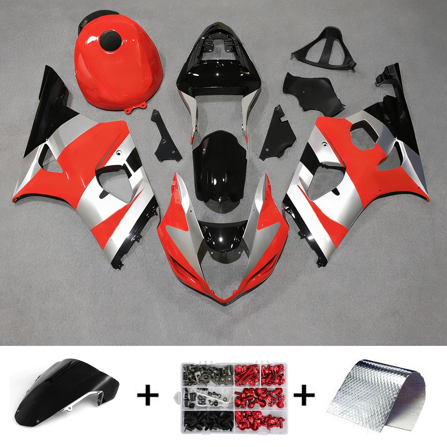 Amotopart Suzuki GSXR1000 2003-2004 K3 Kit carena Carrozzeria Plastica ABS