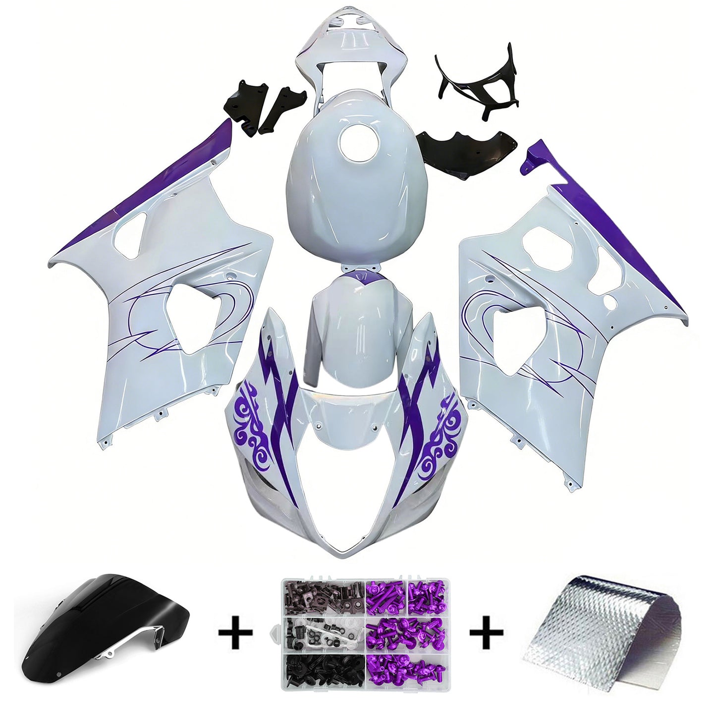 Amotopart Suzuki GSXR1000 2003-2004 K3 Kit carena Carrozzeria Plastica ABS