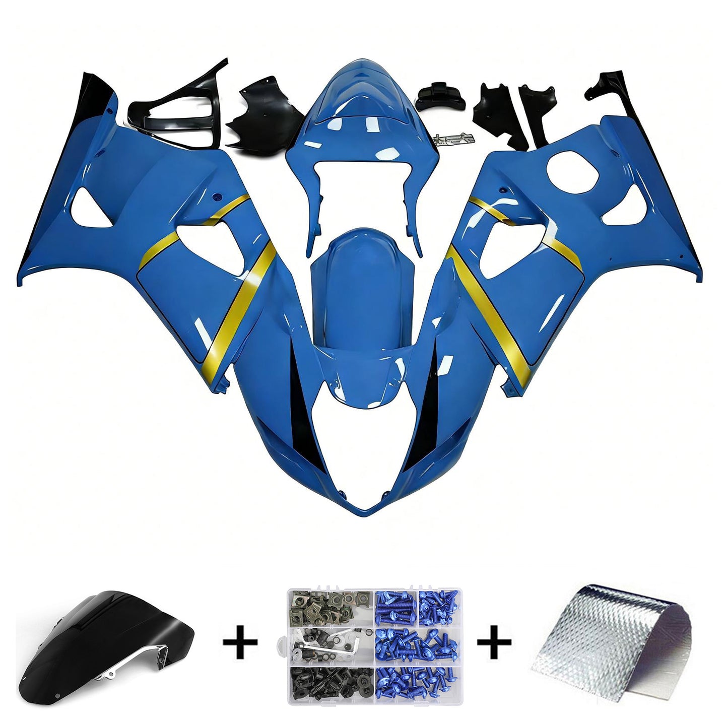 Kit carena iniezione carrozzeria plastica ABS per Suzuki GSXR1000 2003-2004 K3